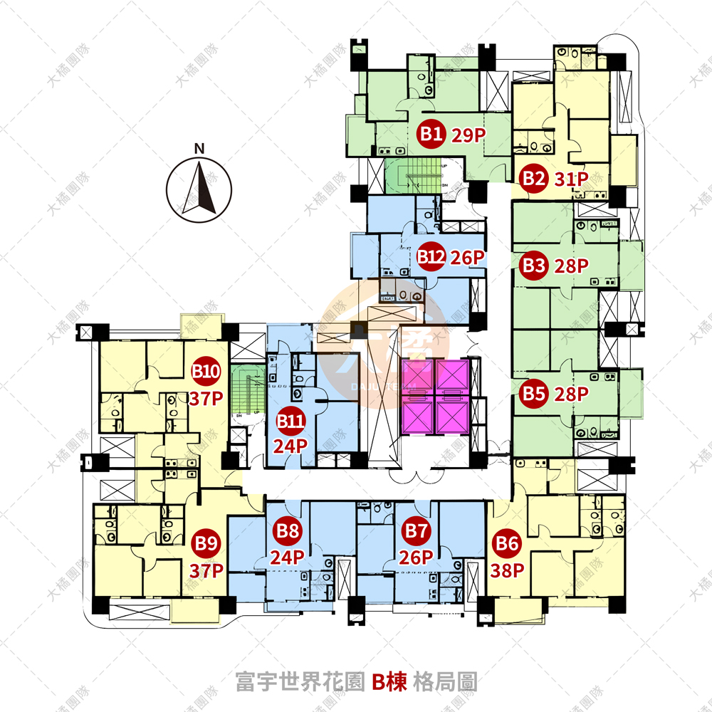 富宇世界花園-B棟格局圖