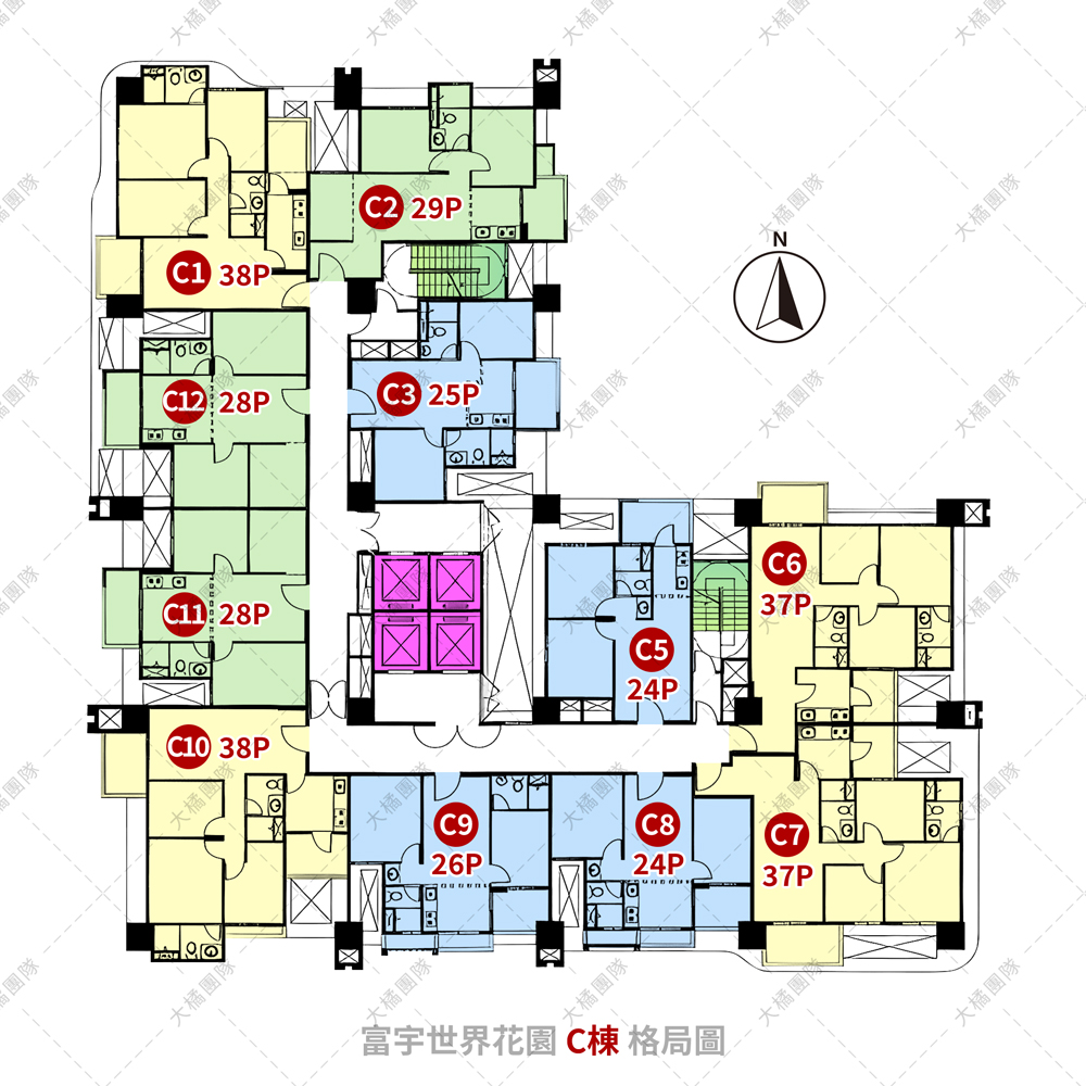 富宇世界花園-C棟格局圖