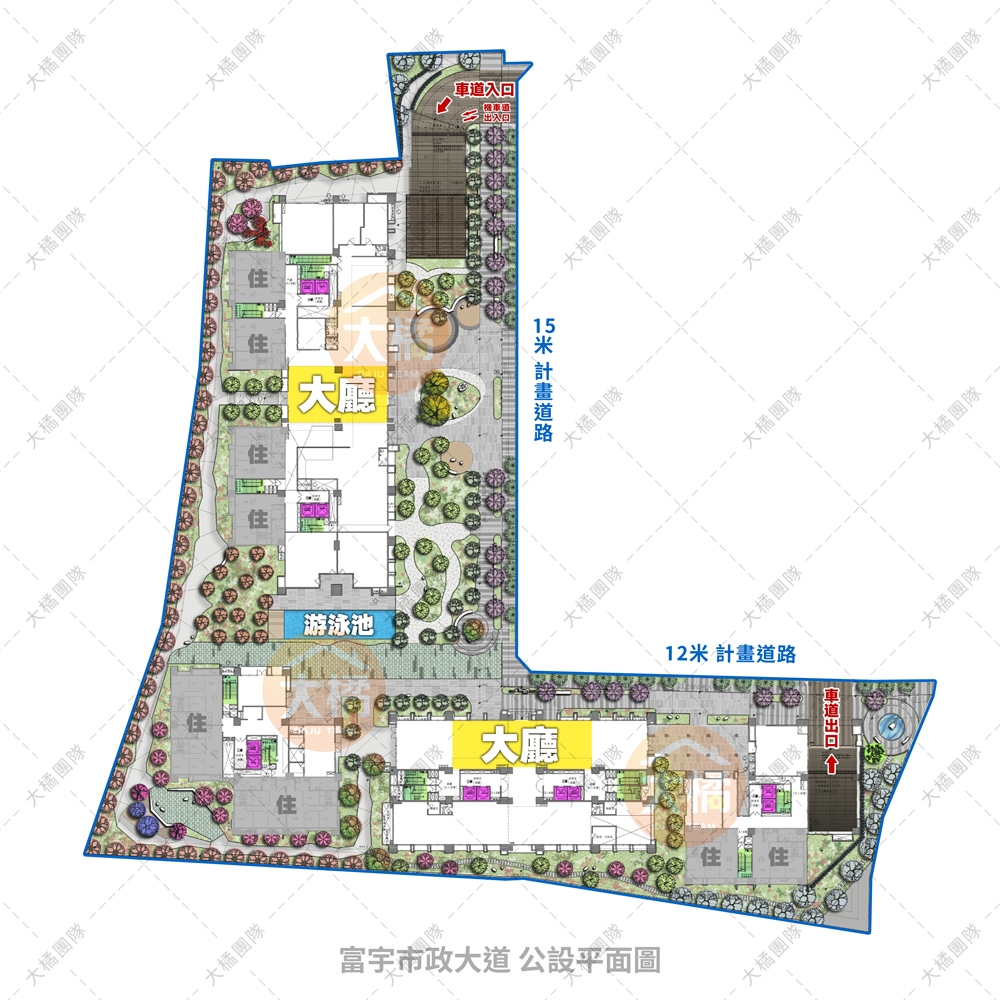 富宇市政大道-公設平面圖