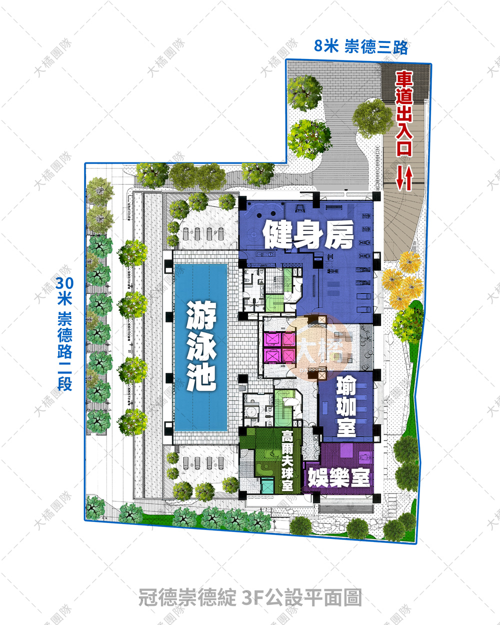 冠德崇德綻-3F公設平面圖