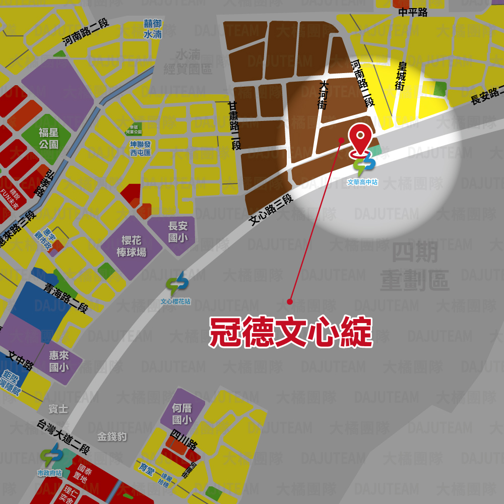 冠德文心綻-位置圖