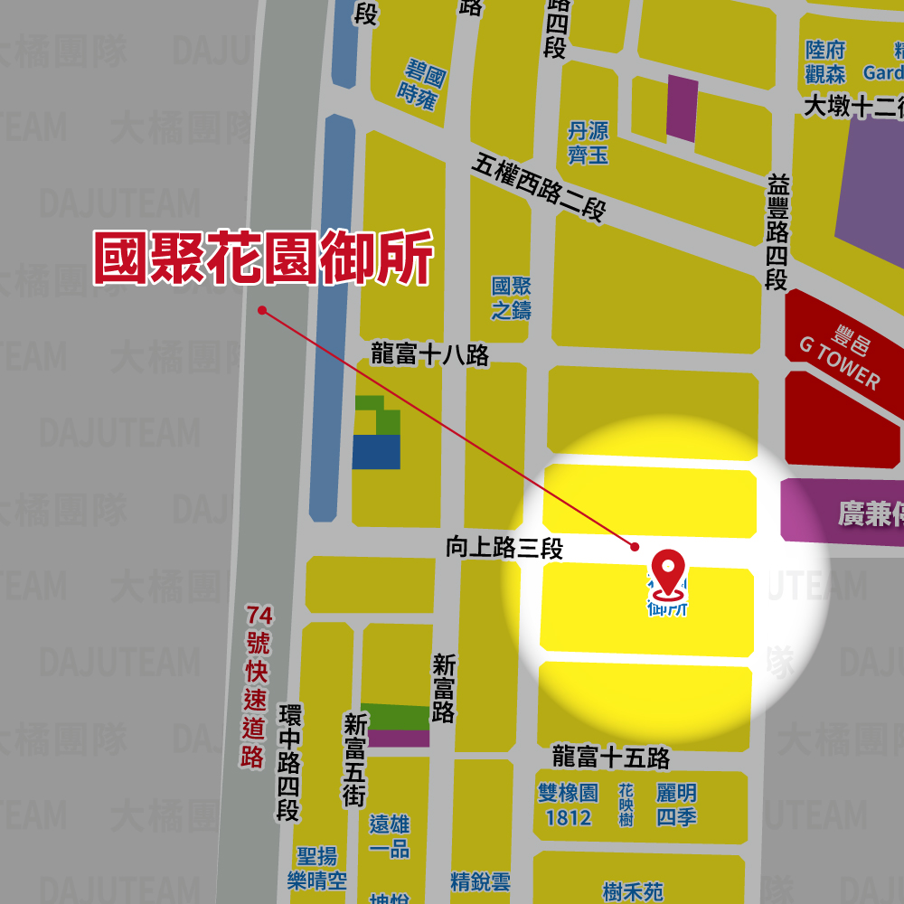 國聚花園御所-位置圖