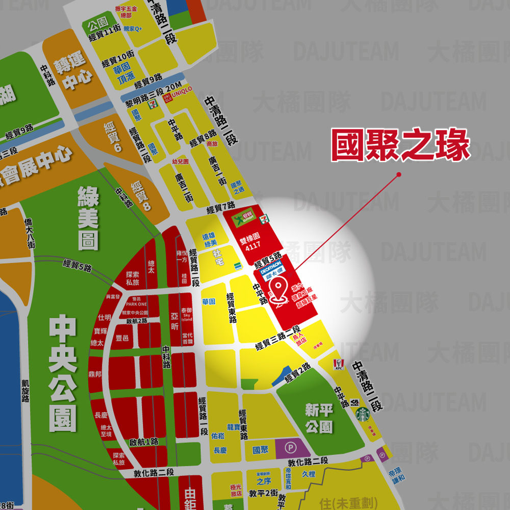 國聚之瑑-水湳經貿位置圖