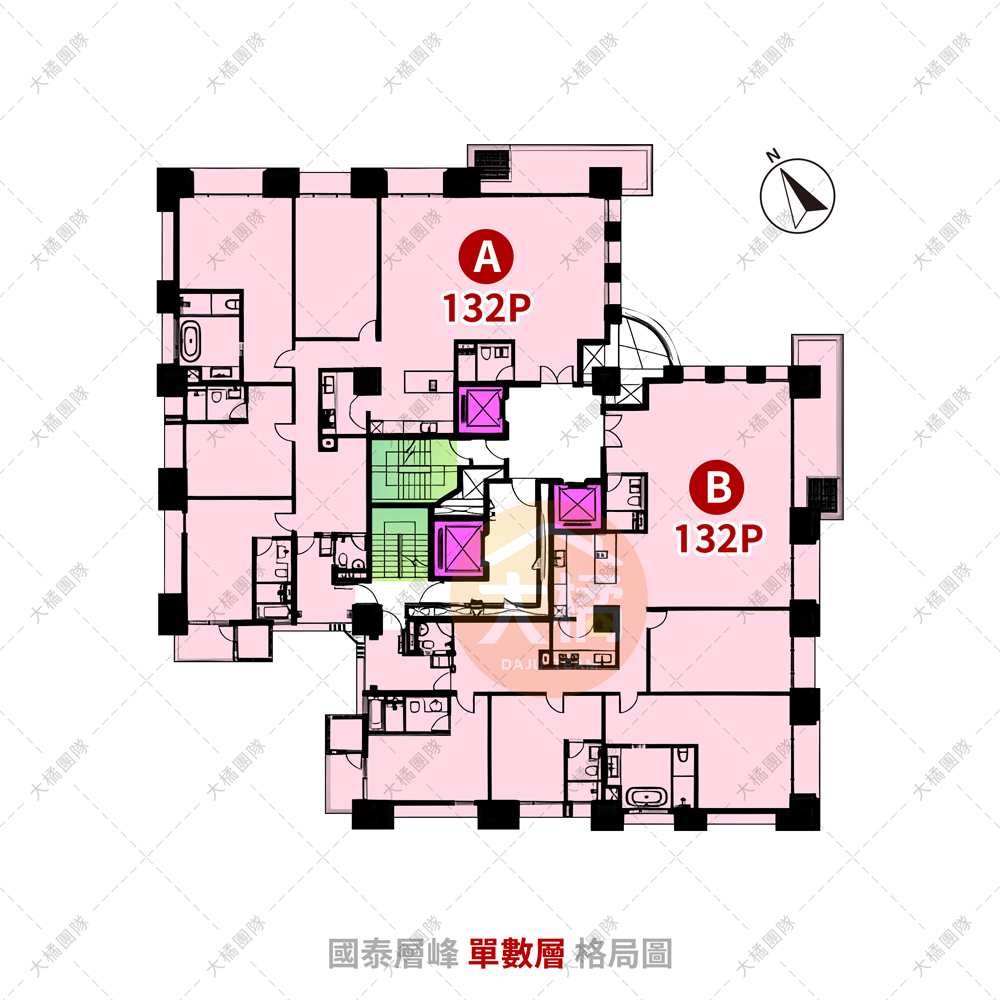 國泰層峰-單數層格局圖