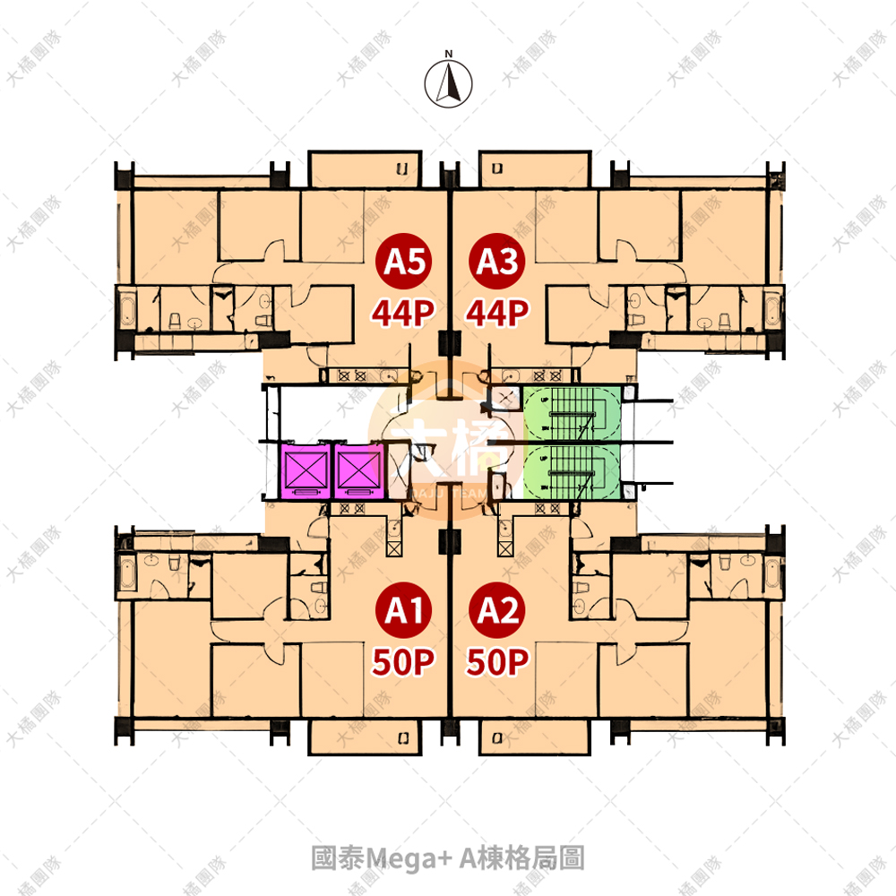 國泰Mega+-A棟格局圖