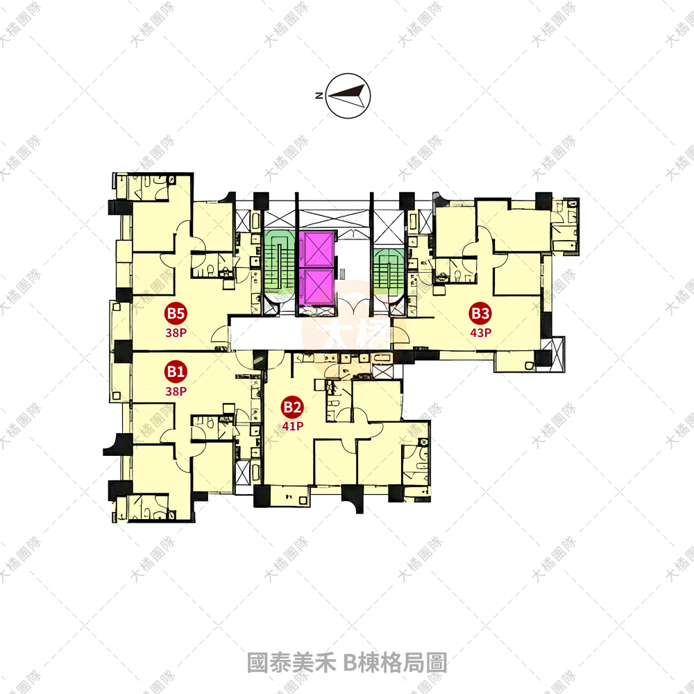 國泰美禾-B棟格局圖