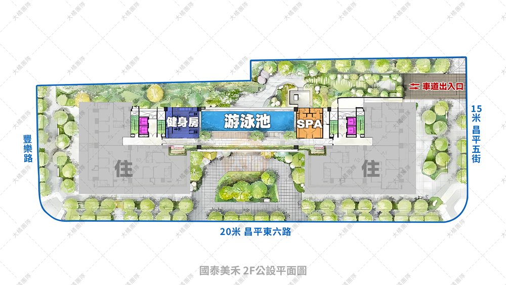 國泰美禾-2樓公設平面圖