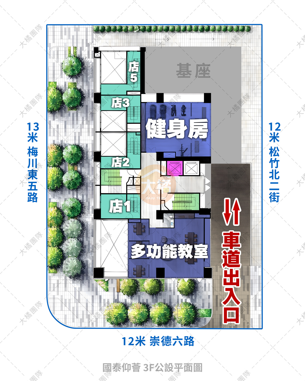 國泰仰薈-1F公設平面圖