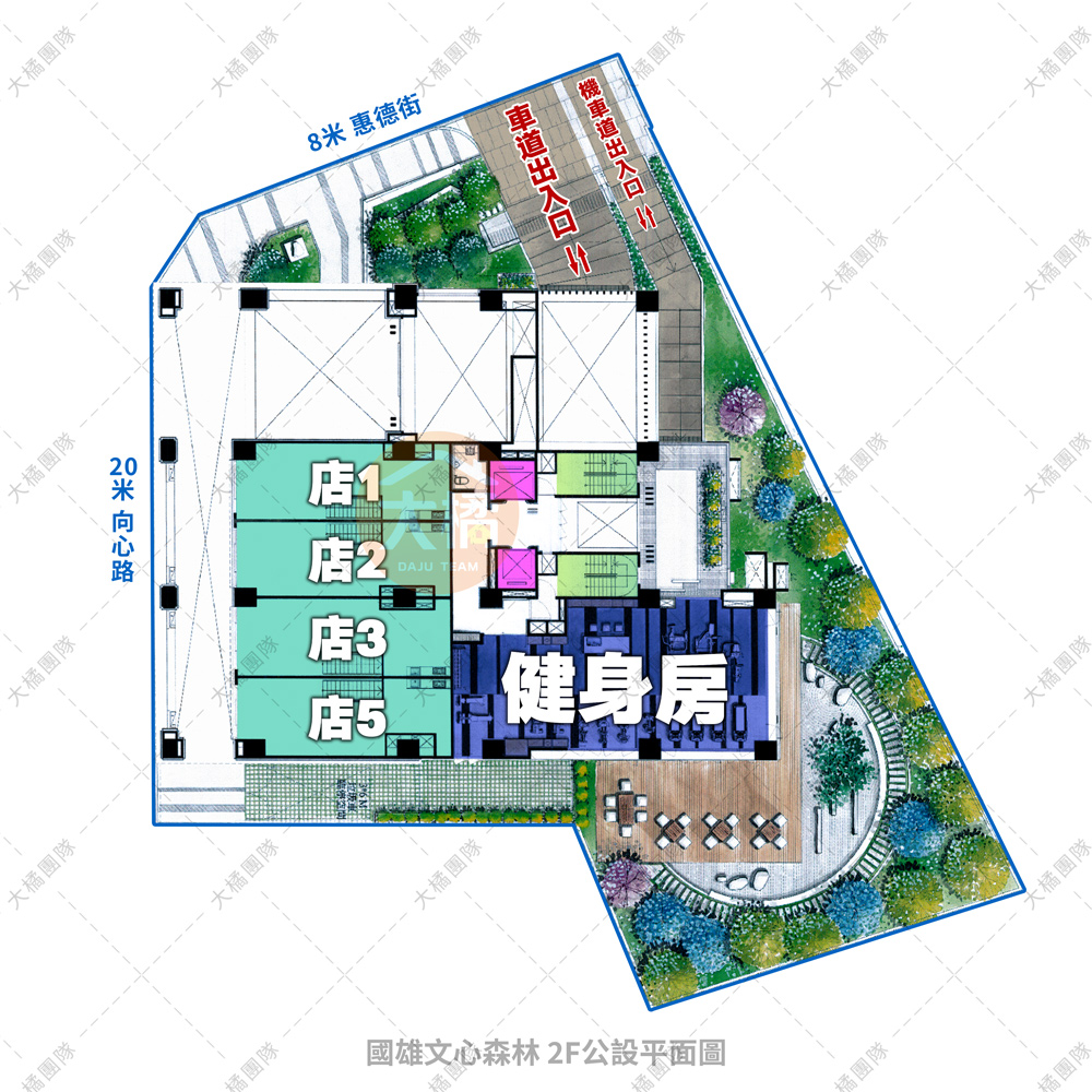 國雄文心森林-2F公設平面圖