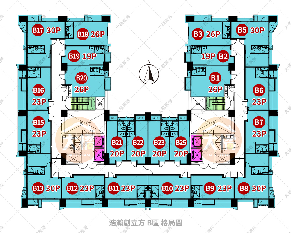 浩瀚創立方-B區格局圖