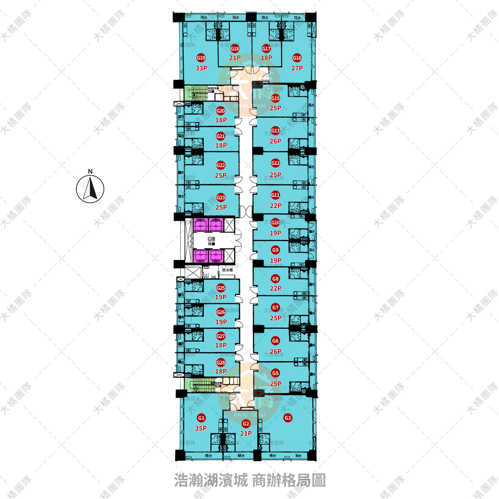 浩瀚湖濱城-商辦格局圖