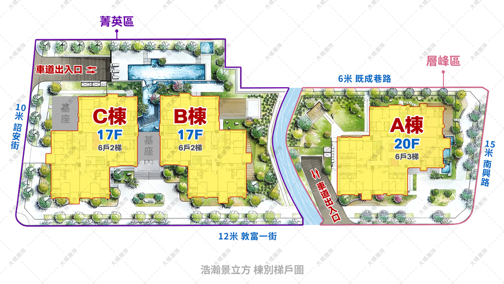 浩瀚景立方-棟別梯戶圖