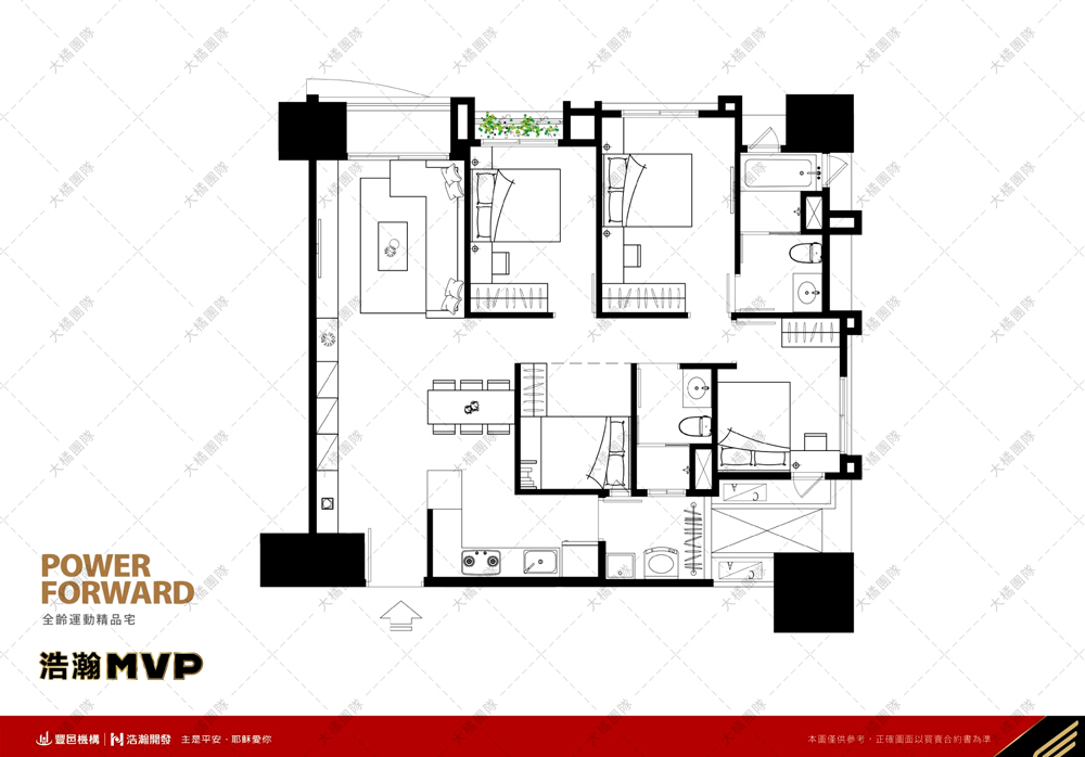 浩瀚MVP-A6戶 家具配置圖
