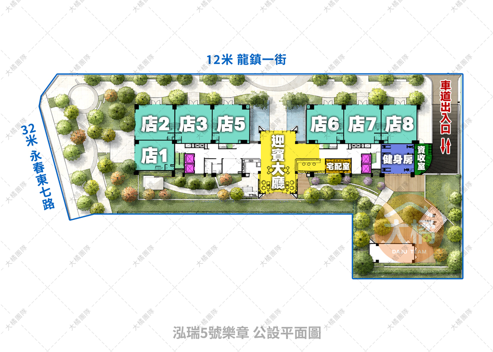 泓瑞5號樂章-公設平面圖