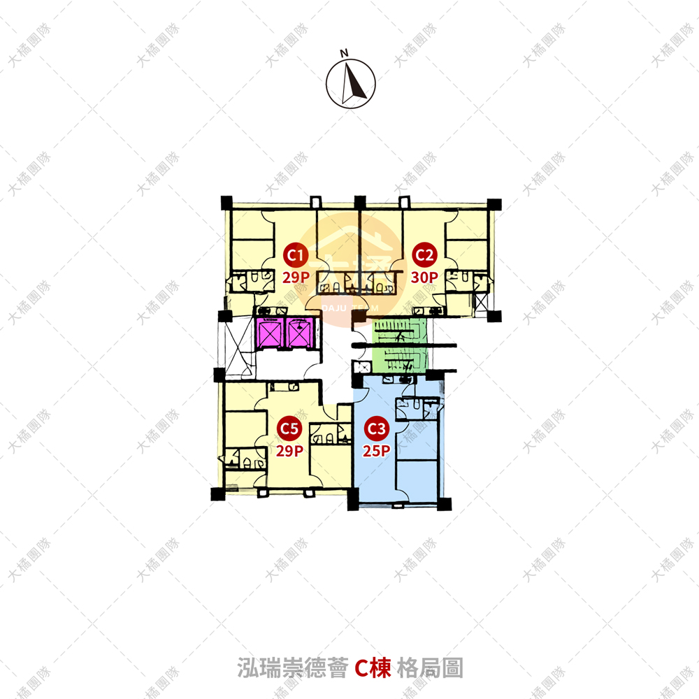 泓瑞崇德薈-C棟格局圖