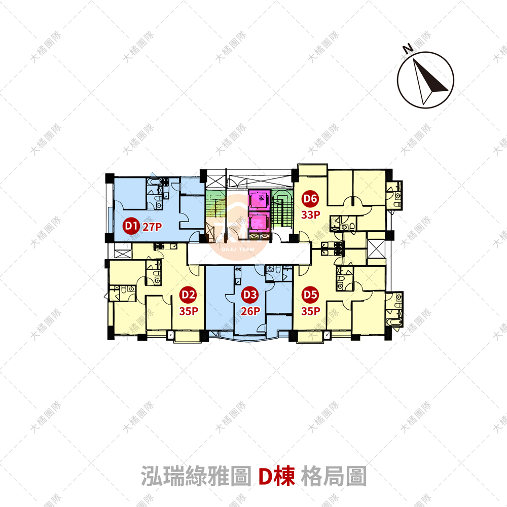 泓瑞綠雅圖-D棟格局圖