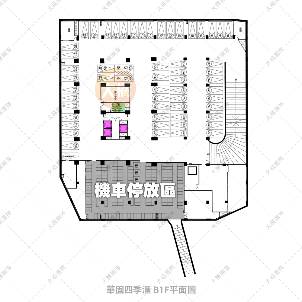 華固四季滙-B1F平面配置圖