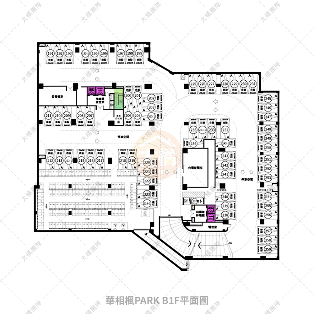 華相楓PARK-停車場配置B1F