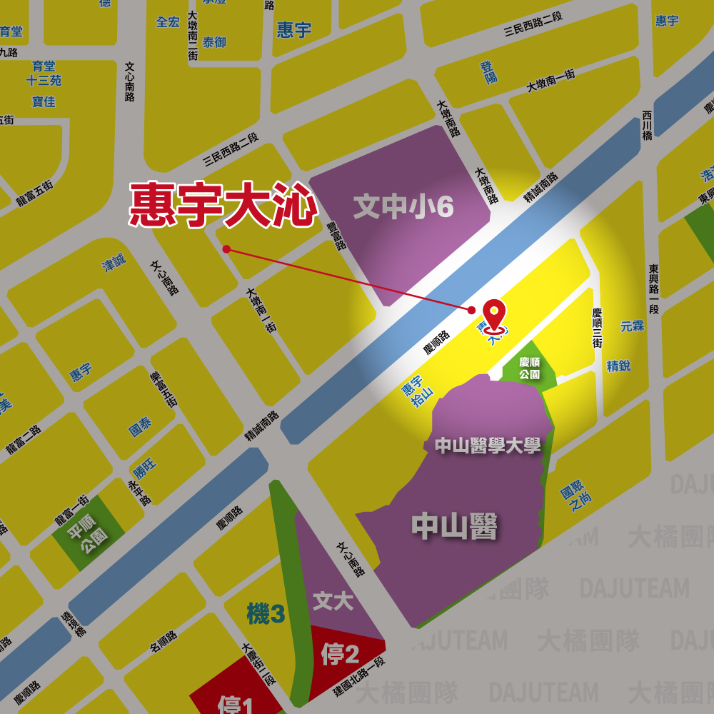 惠宇大沁-位置圖