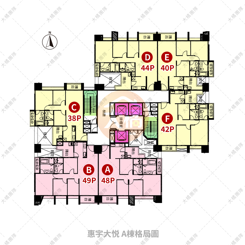 惠宇大悅-A棟格局圖