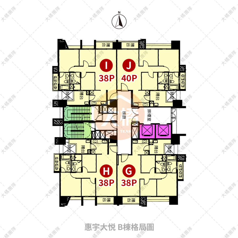 惠宇大悅-B棟格局圖