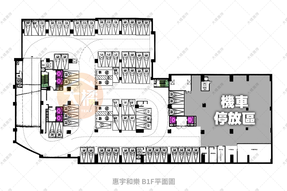 惠宇和樂-B1F平面配置圖