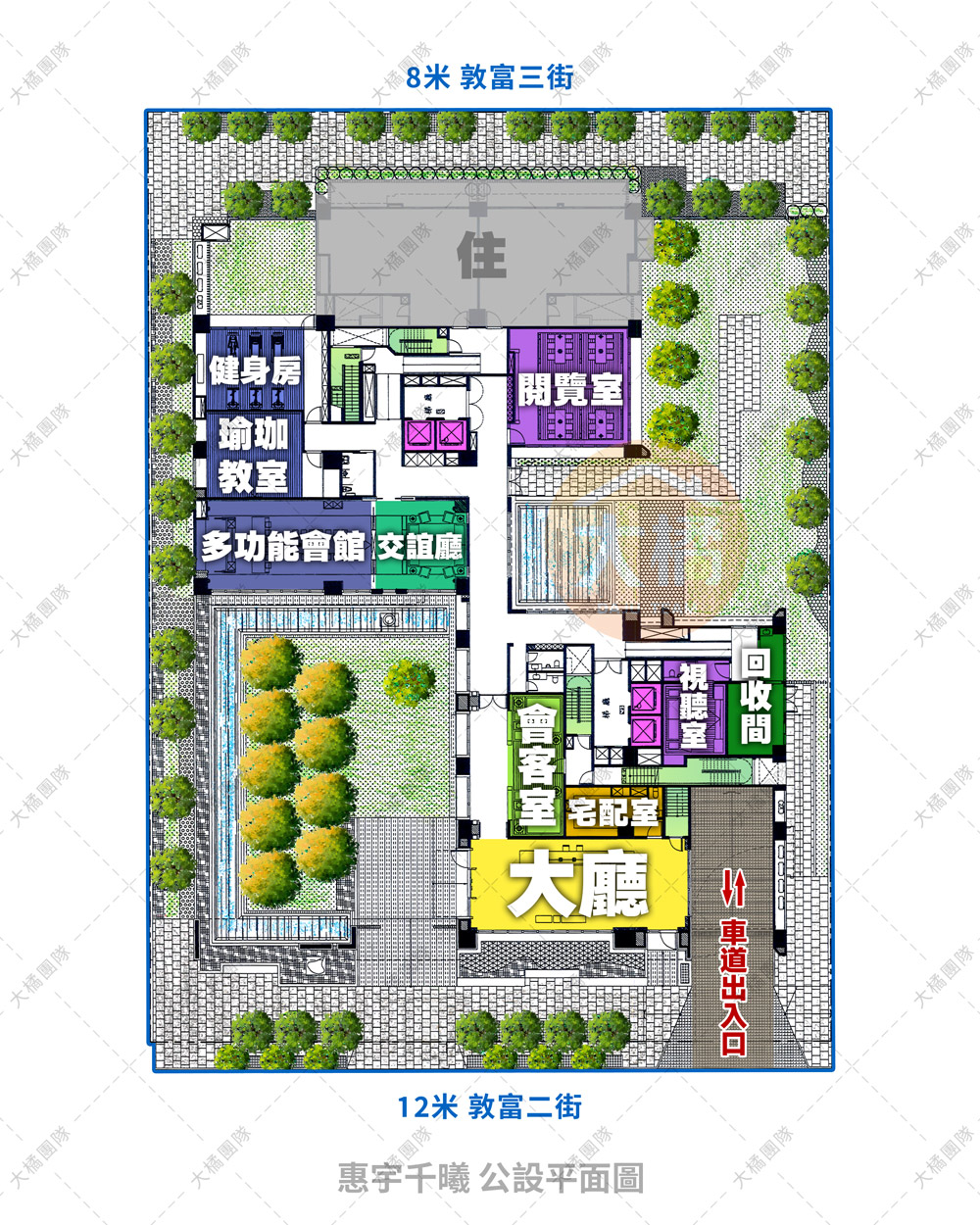 惠宇千曦-公設平面圖
