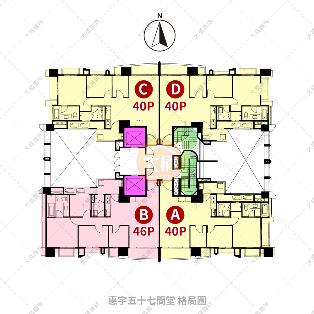 惠宇五十七間堂-格局圖