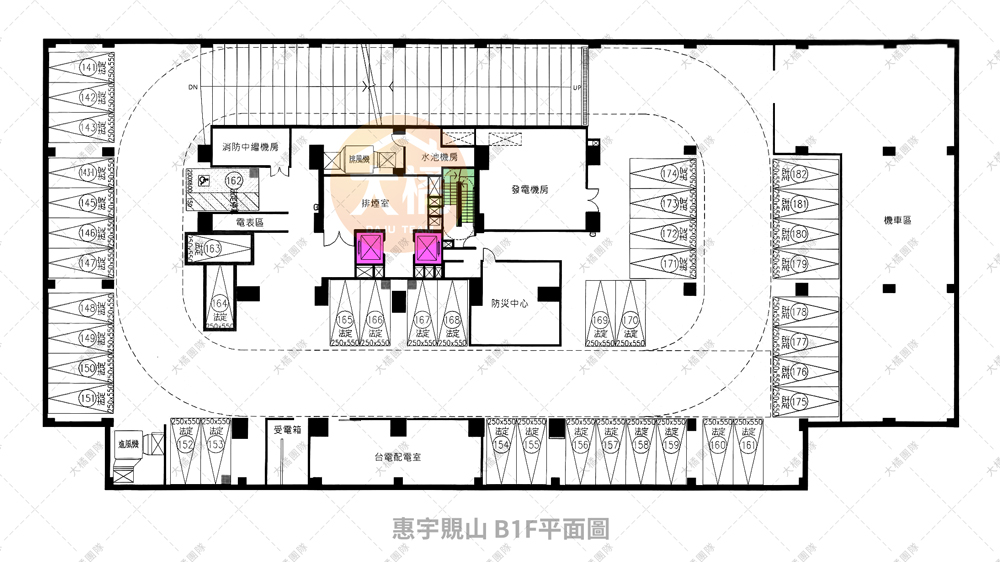 惠宇覞山-B1F平面配置圖