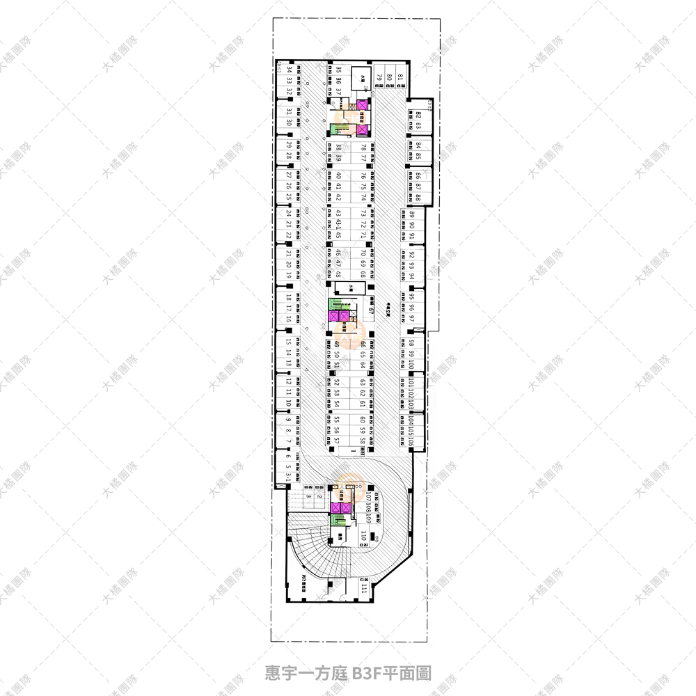 惠宇一方庭-B3F平面配置圖