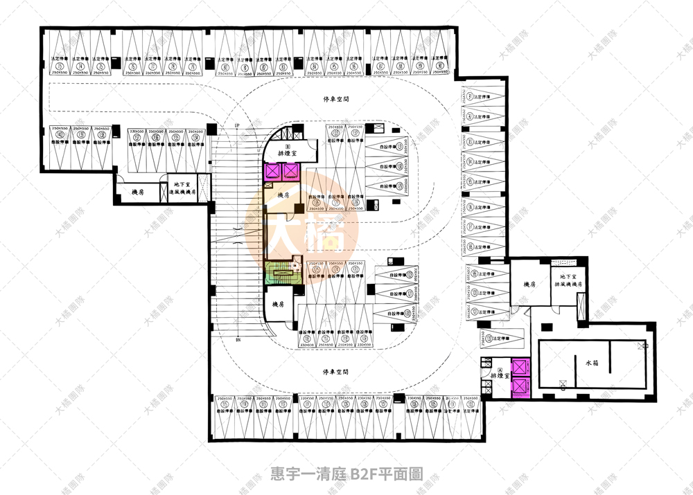 惠宇一清庭-B2F平面配置圖