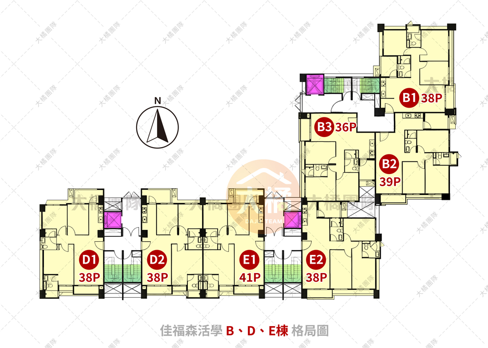 佳福森活學-B、D、E棟格局圖