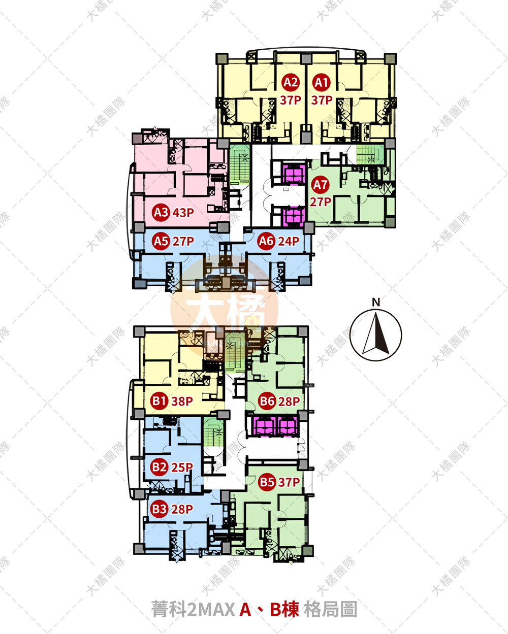 菁科2MAX-A、B棟格局圖