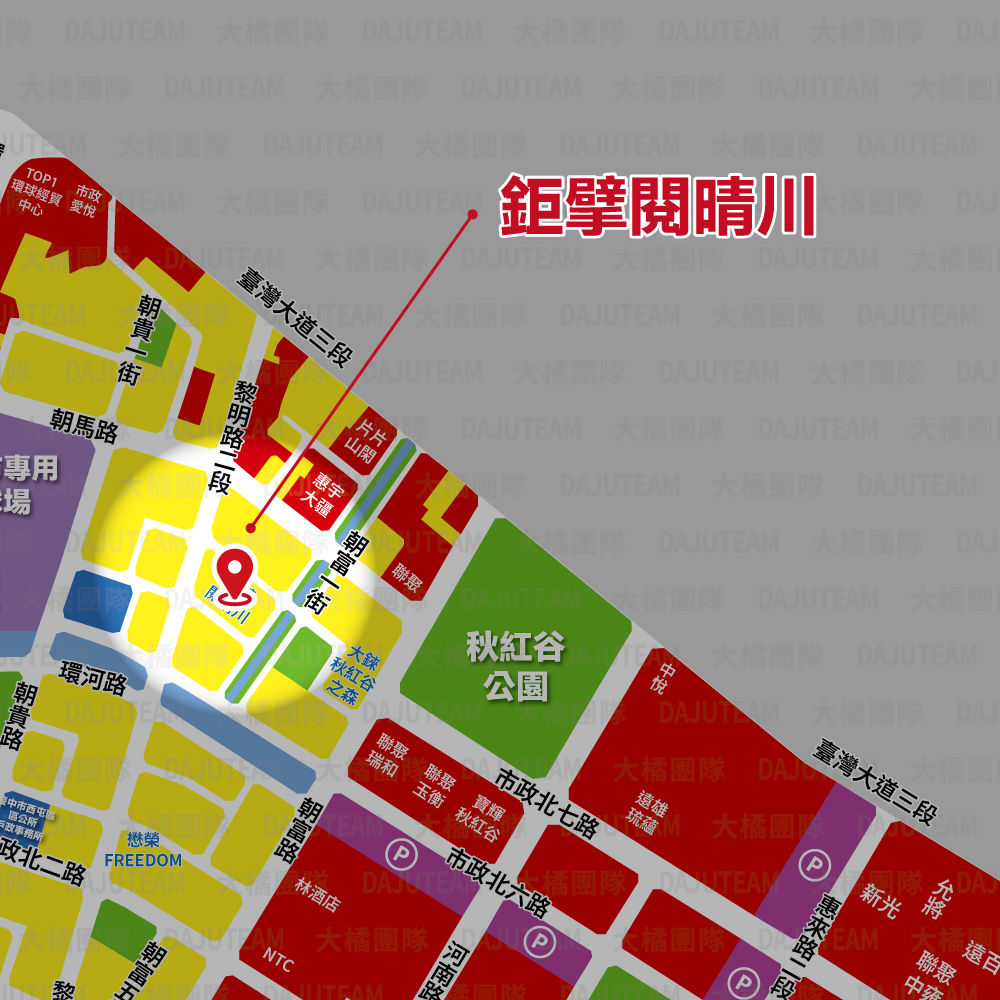 鉅擘閱晴川-位置圖