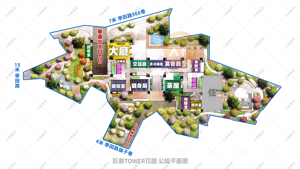 巨鼎TOWER花園-公設平面圖