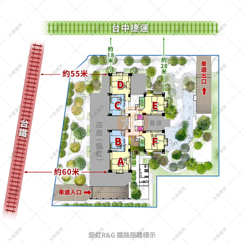 鉅虹R&G-鐵路距離標示