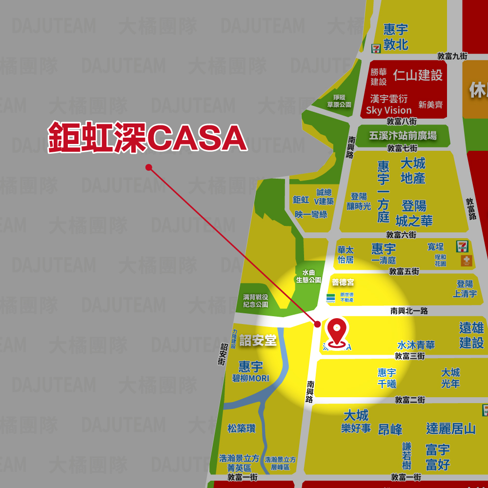 鉅虹深CASA-位置圖