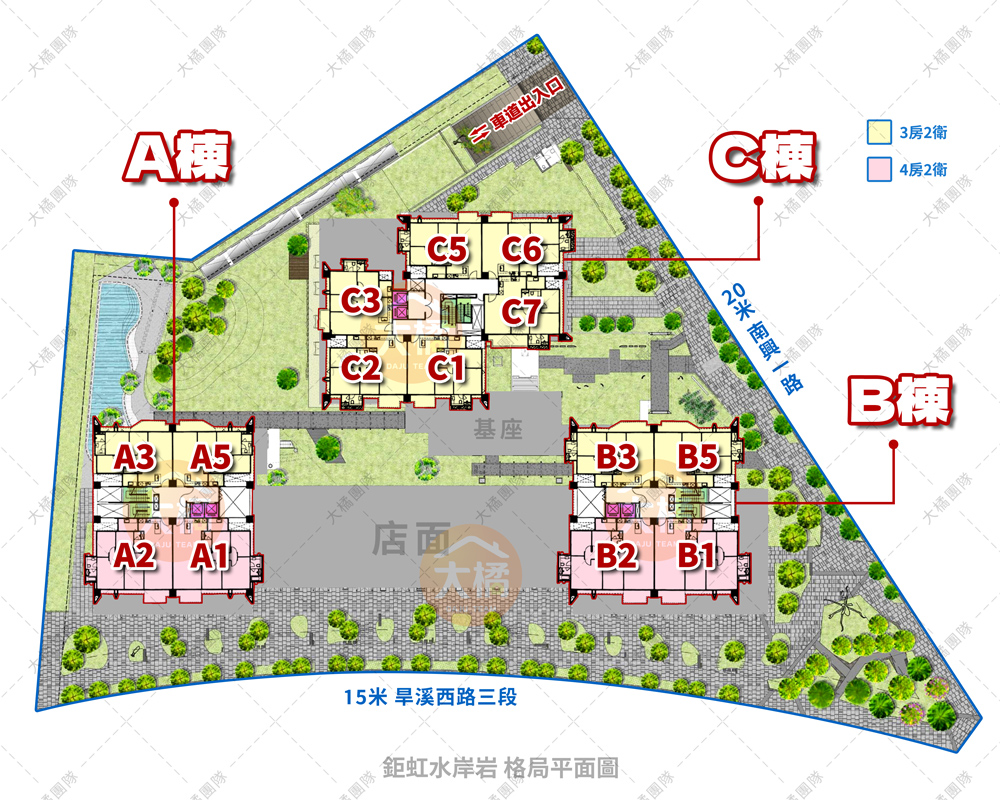 鉅虹水岸岩-格局平面圖