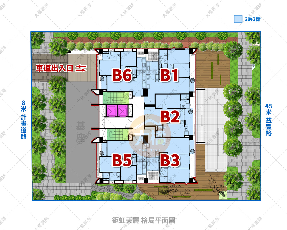 鉅虹天麗-格局平面圖