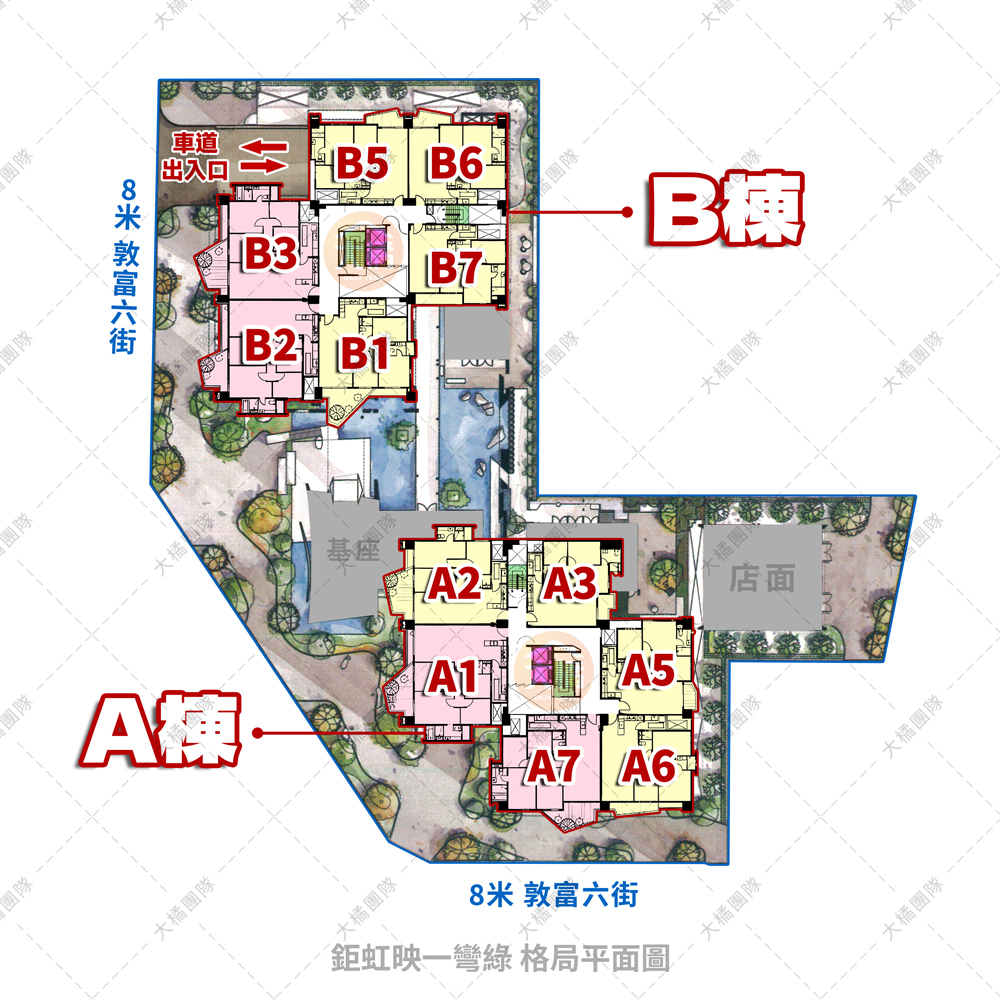 鉅虹映一彎綠-格局平面圖