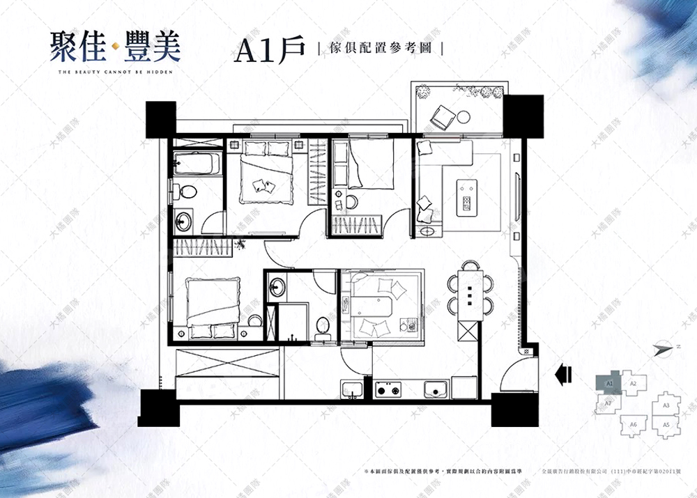 聚佳豐美-傢俱配置圖