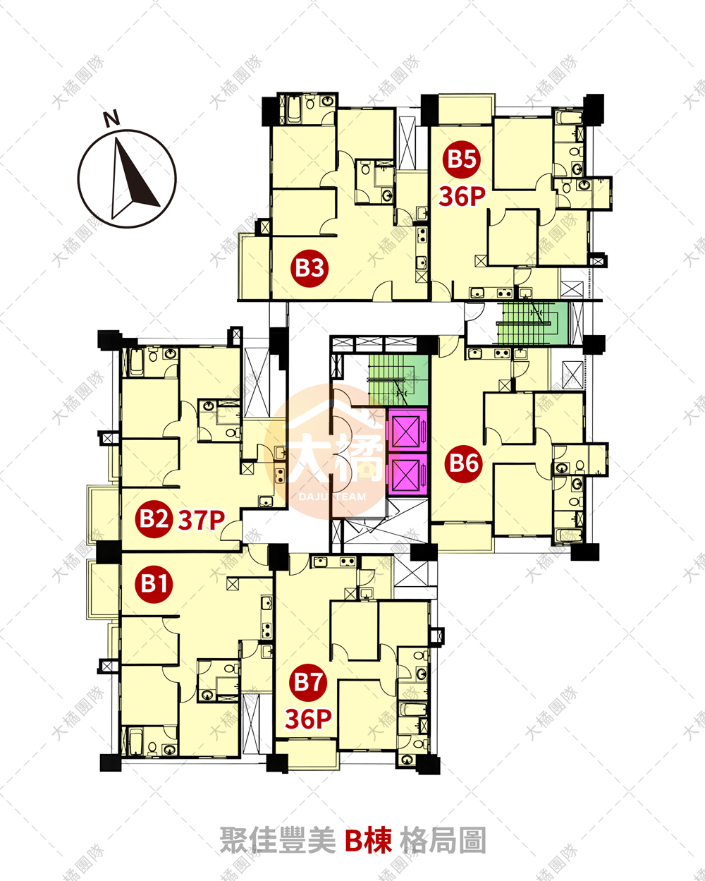 聚佳豐美-B棟格局圖