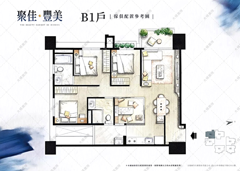 聚佳豐美-傢俱配置圖