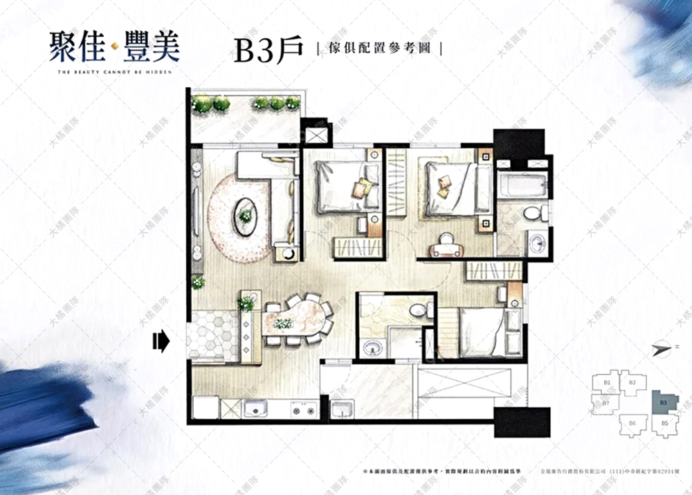 聚佳豐美-傢俱配置圖