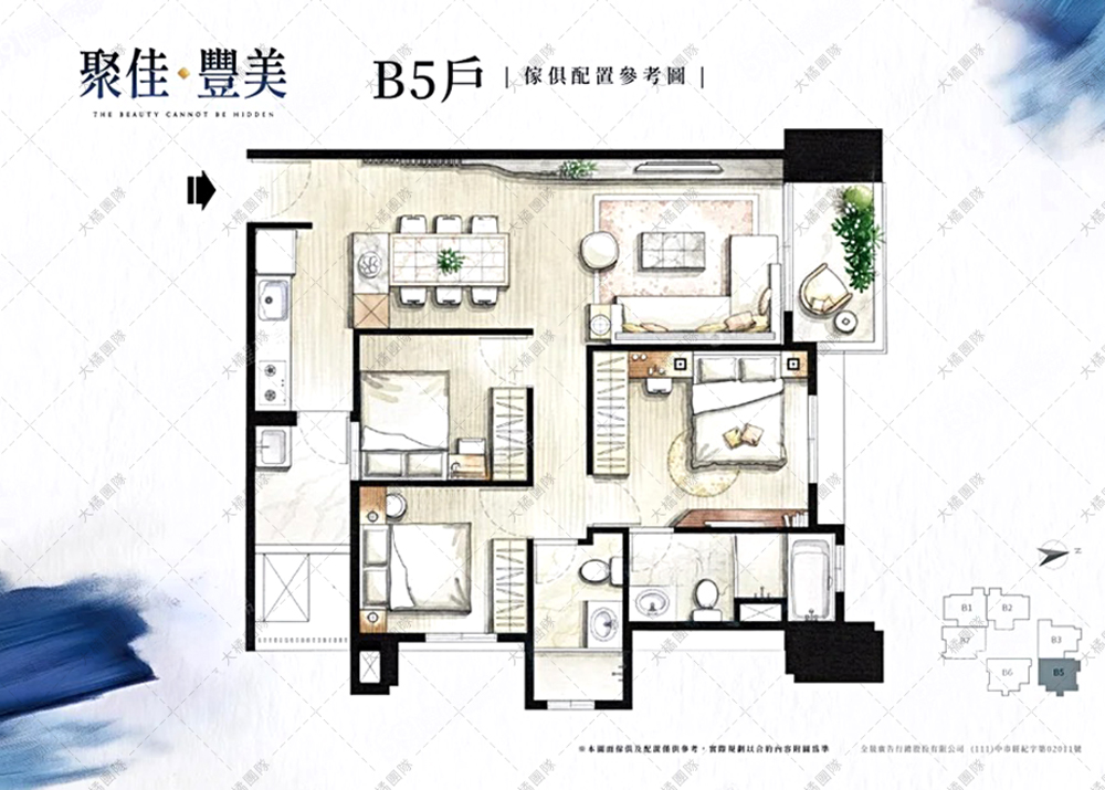 聚佳豐美-傢俱配置圖