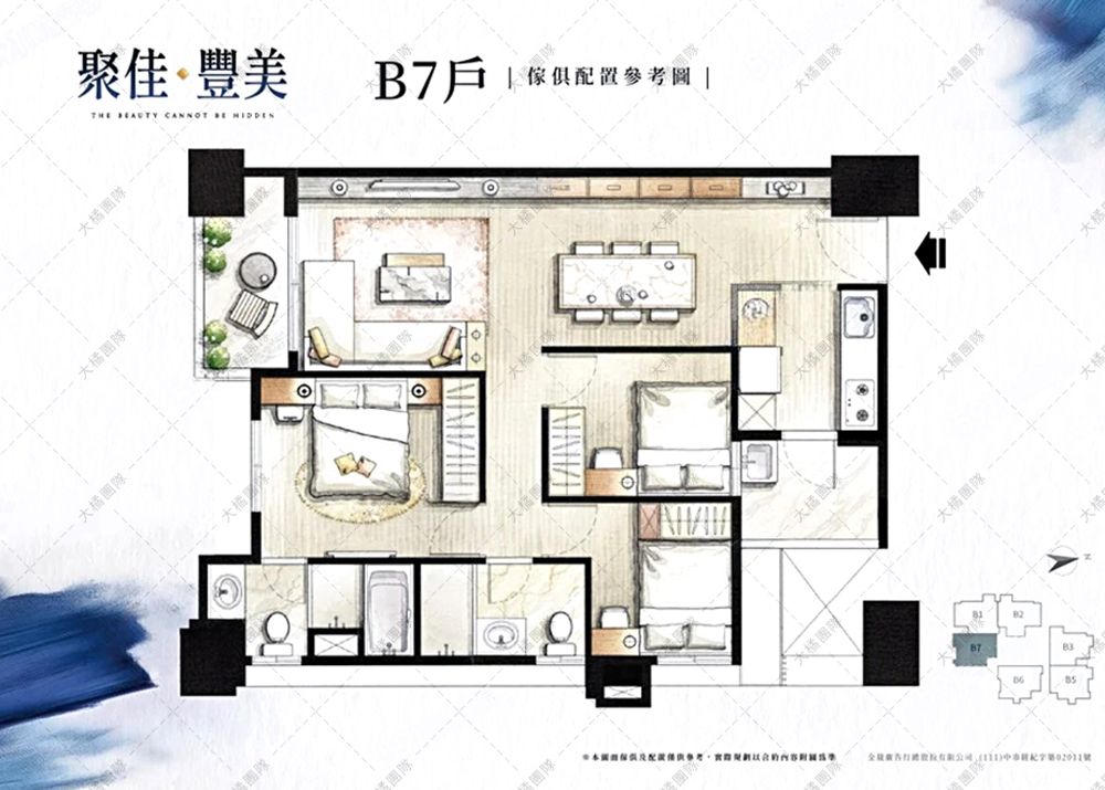 聚佳豐美-傢俱配置圖