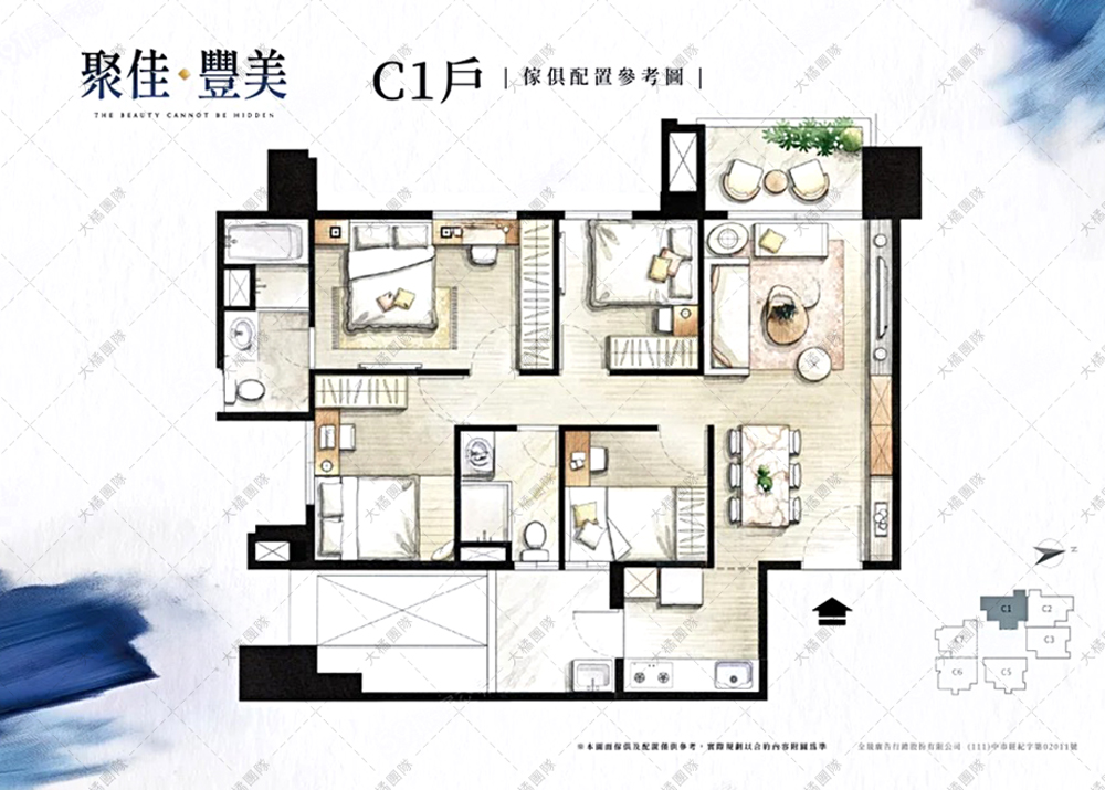 聚佳豐美-傢俱配置圖