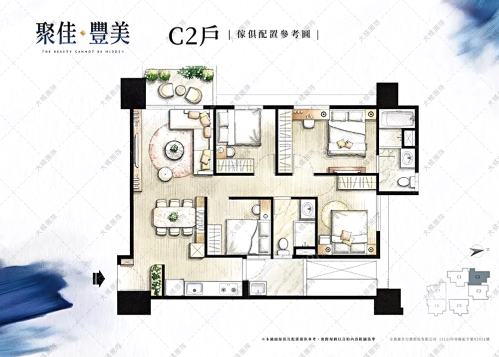 聚佳豐美-傢俱配置圖