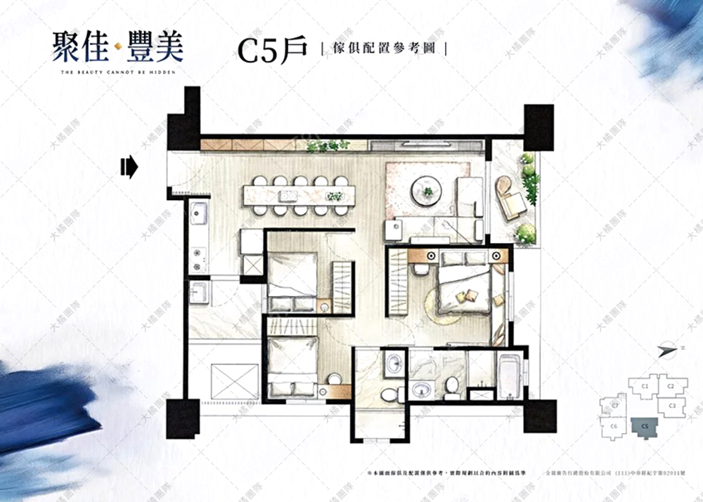 聚佳豐美-傢俱配置圖