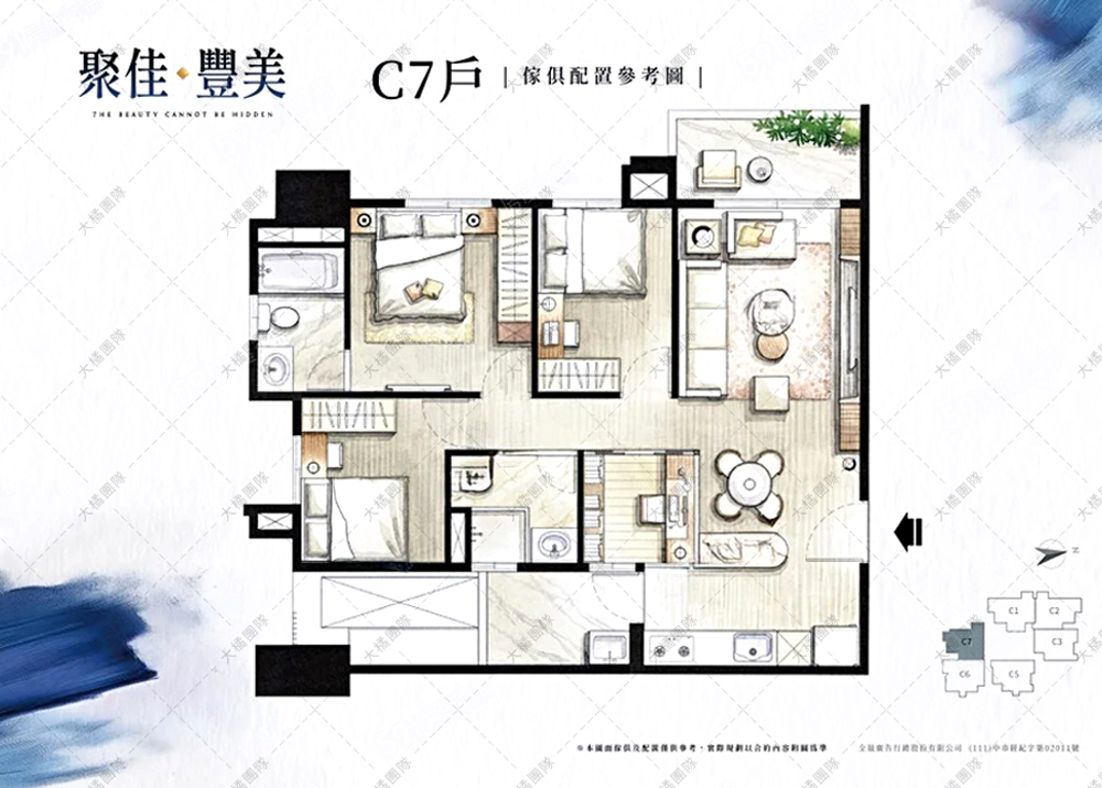 聚佳豐美-傢俱配置圖